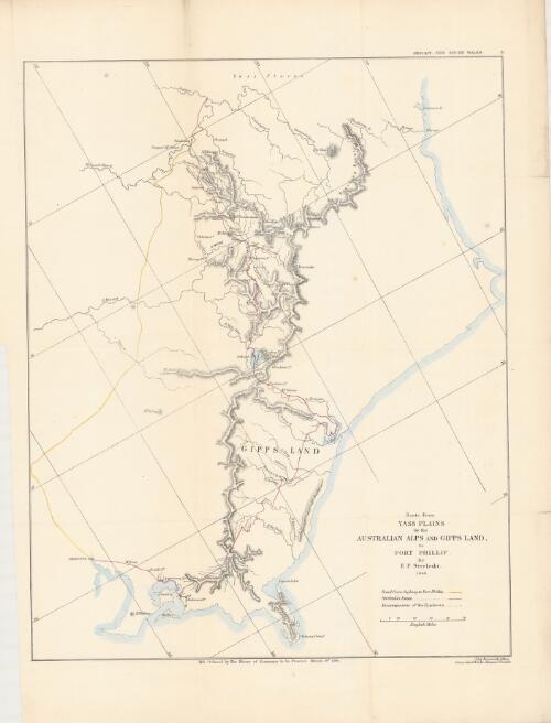 Route from Yass Plains by the Australian Alps and Gipps Land, to Port Phillip / by E.P. Streleski, 1840