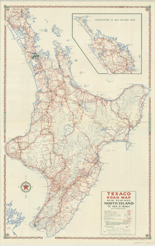 Road map, New Zealand North Island, Te Ika-a-Maui [cartographic material] / Texaco