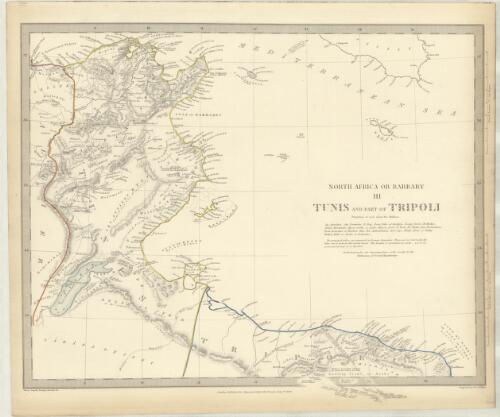 North Africa or Barbary. III, Tunis and part of Tripoli [cartographic material] / published under the superintendence of the Society for the Diffusion of Useful Knowledge ; engraved by J. & C. Walker