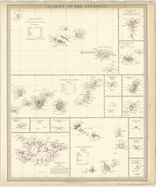 Islands in the Atlantic [cartographic material] / engraved by J. & C. Walker
