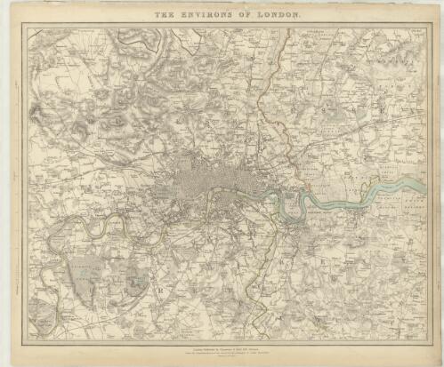 Environs of London. [cartographic material] / J. & C. Walker, sculpt