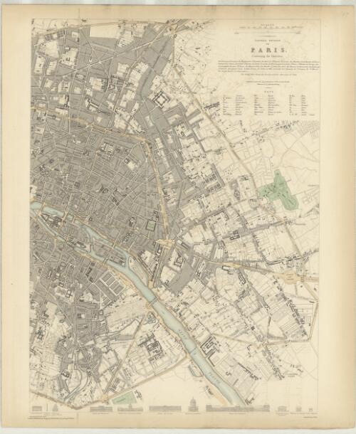 Eastern Division of Paris, Containing the Quartiers. [cartographic material] / J. & C. Walker, sculpt