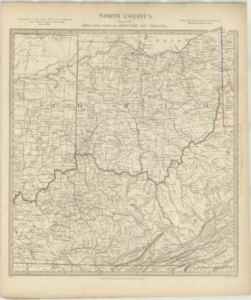 North America. Sheet VIII, Ohio, with Parts of Kentucky and Virginia [cartographic material] / published under the superintendence of the Society for the Diffusion of Useful Knowledge ; engraved by J. & C. Walker