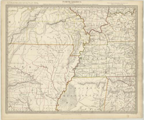 North America. Sheet X, Parts of Missouri, Illinois, Kentucky, Tennessee, Alabama, Mississippi and Arkansas [cartographic material] / published under the superintendence of the Society for the Diffusion of Useful Knowledge ; J. & C. Walker, sculpt