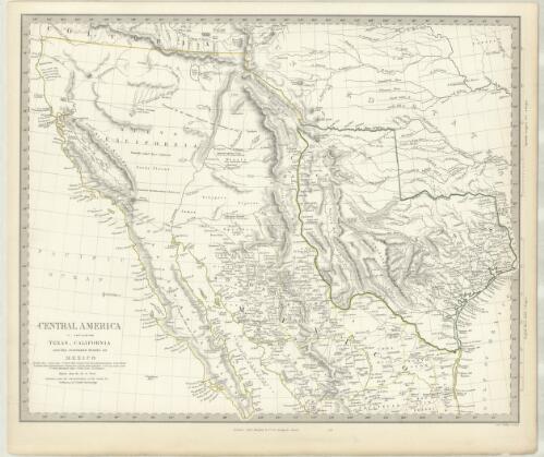 Central America. II. including Texas, California and the northern states of Mexico. [cartographic material] / published under the superintendence of the Society for the Diffusion of Useful Knowledge ; J. & C. Walker, sculpt