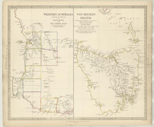 Western Australia containing the Settlements of Swan River and King George's Sound ;  Van-Diemen Island [cartographic material] / J. & C. Walker, sculpt