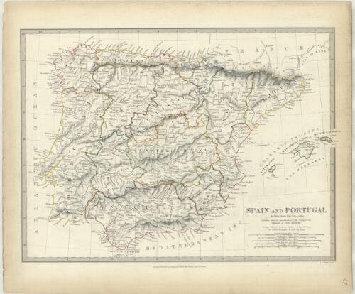 Spain and Portugal [cartographic material] / by Philip Smith