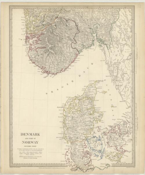 Denmark and part of Sweden (Denmark, Norge) [cartographic material] / J. & C. Walker, sculpt