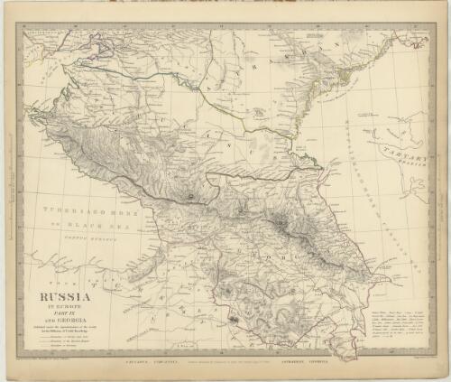 Russia in Europe Part IX and Georgia [cartographic material] / J. & C. Walker, sculpt