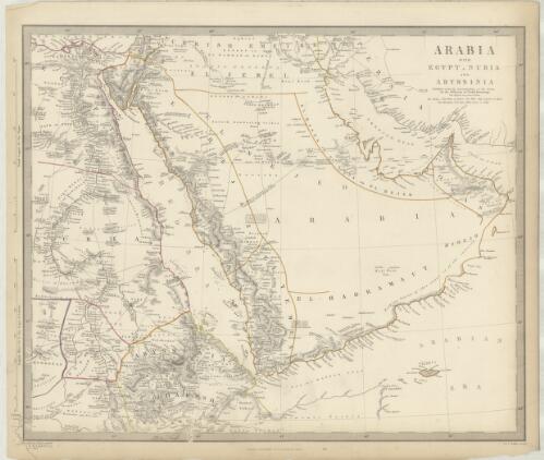 Arabia with Egypt, Nubia and Abyssinia [cartographic material] / J. & C. Walker, sculpt