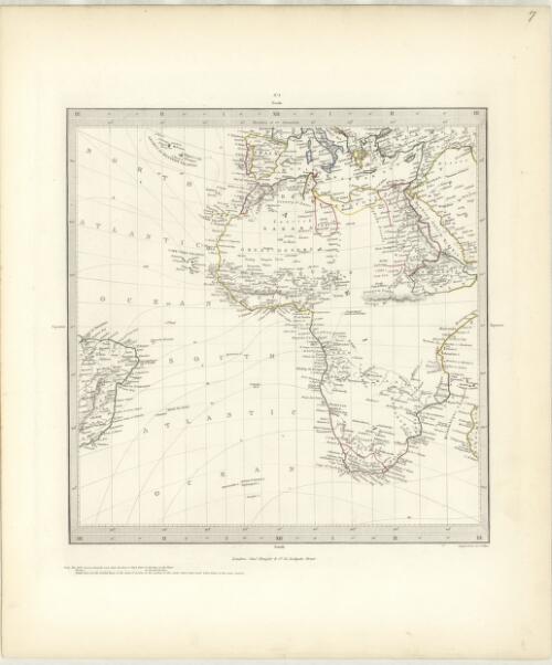 [World on Gnomic Projection, I., Africa and South Europe] [cartographic material] / J. & C. Walker, sculpt