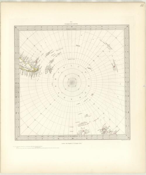 [World on Gnomic Projection, VI., From South Pole to 45 ̊S. Lat] [cartographic material] / J. & C. Walker, sculpt