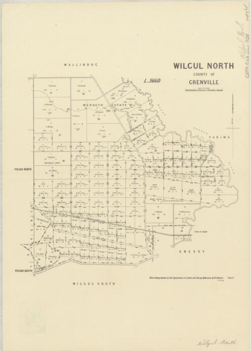 Wilgul North, County of Grenville [cartographic material] / photo-lithographed at the Department of Lands and Survey, Melbourne by W.J. Butson