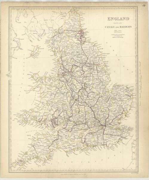 England, Canals and Railways [cartographic material] / J. & C. Walker, sculpt
