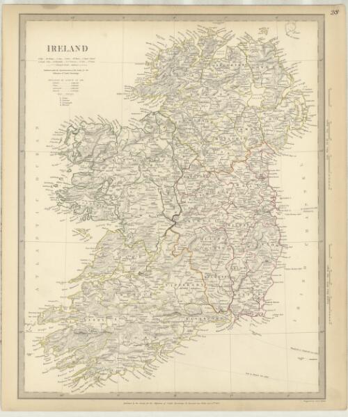 Ireland [cartographic material] / J. & C. Walker, sculpt