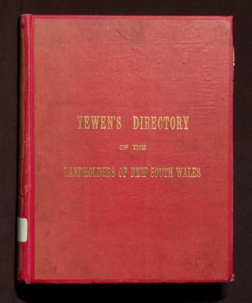 Yewen's directory of the landholders of New South Wales