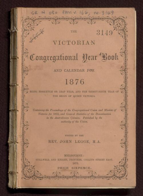 The Victorian congregational year book and Australasian calendar