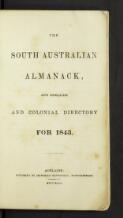 The South Australian almanack and Adelaide and colonial directory for