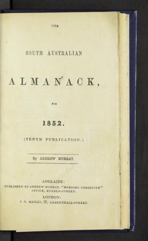 The South Australian almanack for