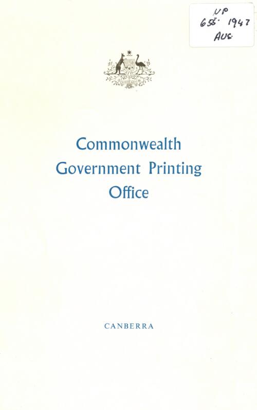 Commonwealth Government Printing Office