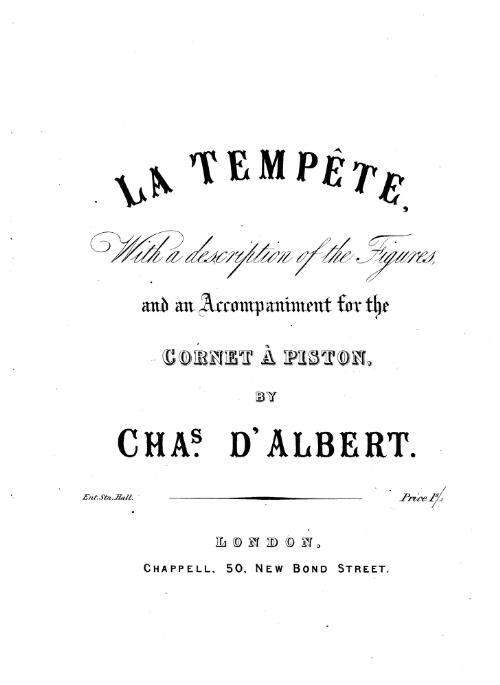 La tempete [music]  / Charles d'Albert