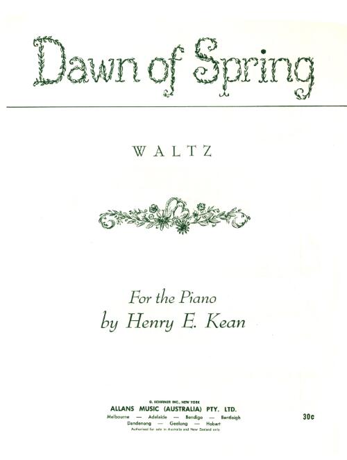 Dawn of spring [music] / Henry E. Kean