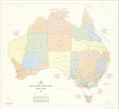 Australia Dewey Decimal Classification (DDC) areas -94 [cartographic material] / produced by the Division of National Mapping, Canberra from information supplied by the National Library of Australia