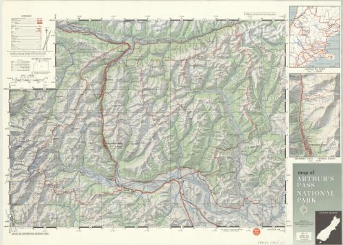 Map of Arthur's Pass National Park / Department of Lands and Survey
