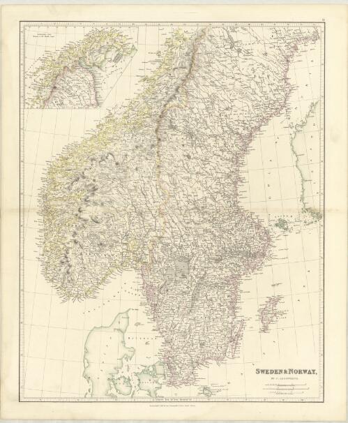 Sweden & Norway [cartographic material] / by J. Arrowsmith
