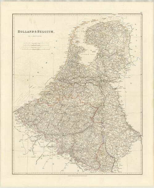 Holland & Belgium [cartographic material] / by J. Arrowsmith