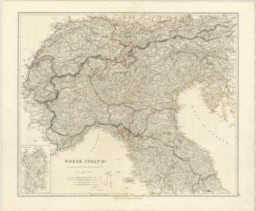 North Italy &c. and the passes of the Alps & Apennines [cartographic material] / by J. Arrowsmith