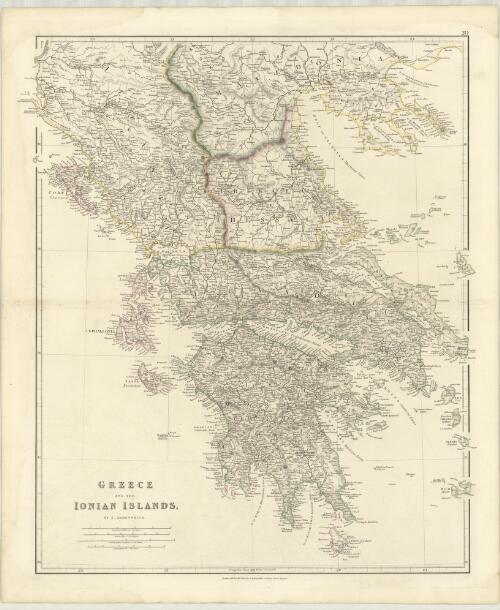 Greece and the Ionian Island [cartographic material] / by J. Arrowsmith
