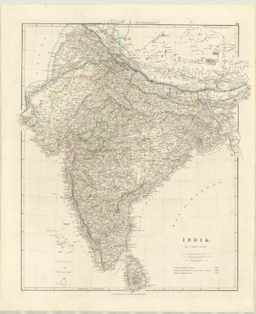 India [cartographic material] / by J. Arrowsmith