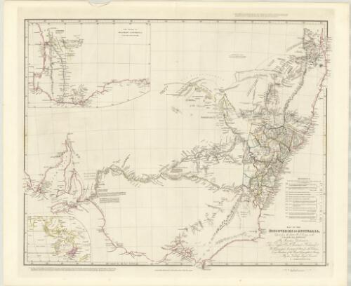 Map of the discoveries in Australia [cartographic material] : copied from the latest M.S. surveys in the Colonial Office / By permission dedicated to the Right Honble Viscount Goderich, H.M. principal Secretary of State for the Colonies, and President of the Royal Geographical Society, by his Lordships obliged servant J. Arrowsmith