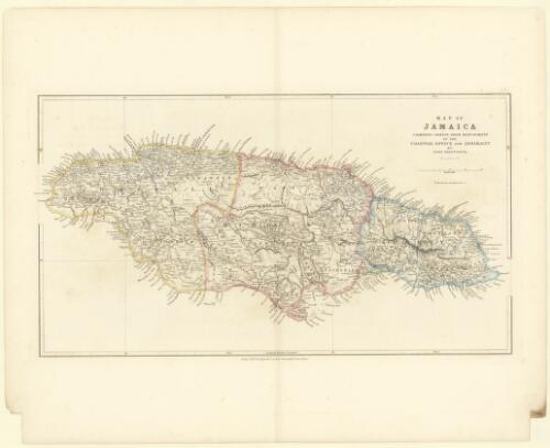 Map of Jamaica [cartographic material] : compiled chiefly from manuscripts in the Colonial office and Admiralty / by John Arrowsmith, 35 Essex St