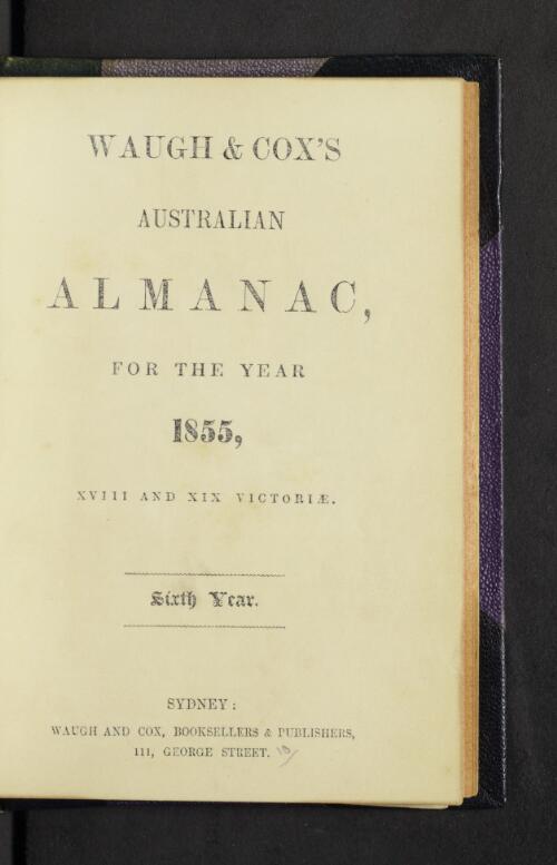 Waugh & Cox's Australian almanac