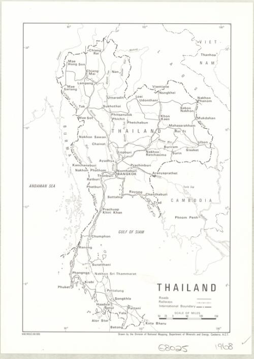 Thailand [cartographic material] / drawn by the Division of National Mapping, Department of Minerals and Energy