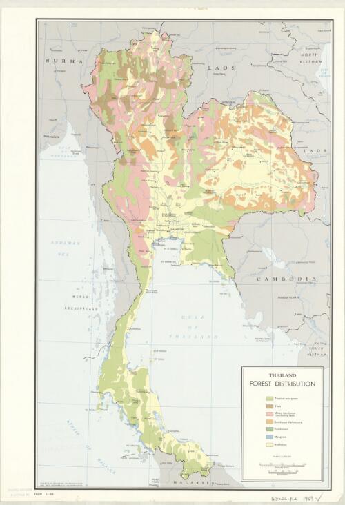 Thailand forest distribution. 11-69
