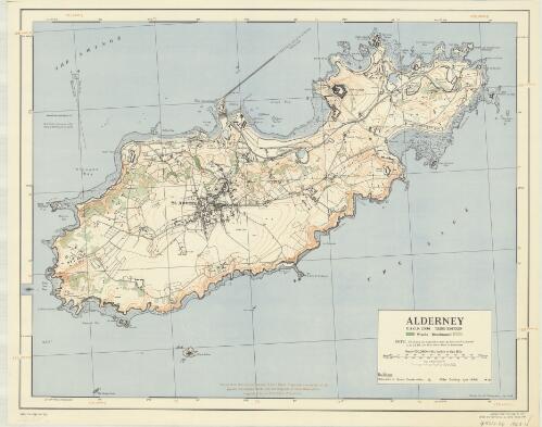 Map of the island of Alderney / drawn and reproduced by Home Force, 1943