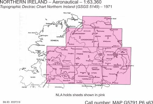 Topographic Dectrac chart Northern Ireland / Ordnance Survey of Northern Ireland