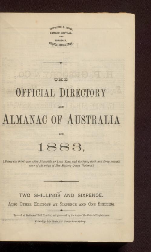 The Official directory and almanac of Australia
