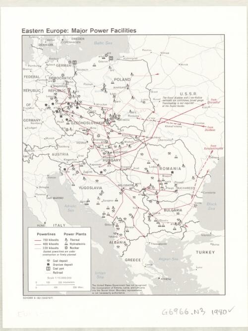 Eastern Europe, major power facilities. [cartographic material]