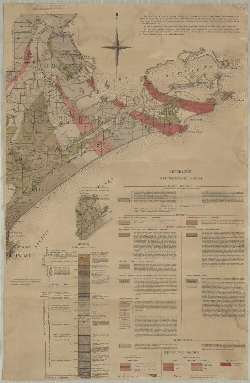 [The geological formations and principal collieries in the Newcastle region] / [Dept. of Lands, Sydney]