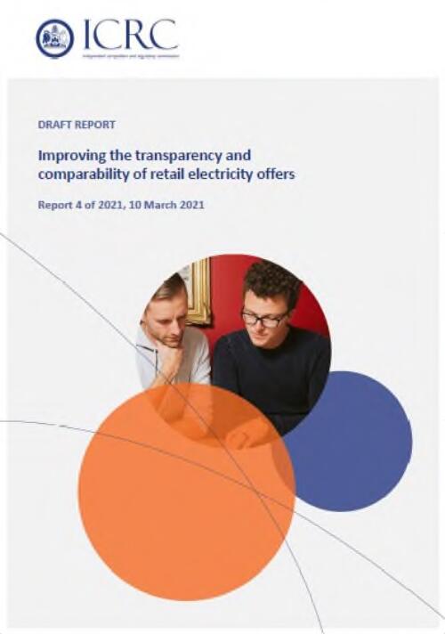 Improving the transparency and comparability of retail electricity offers : draft report