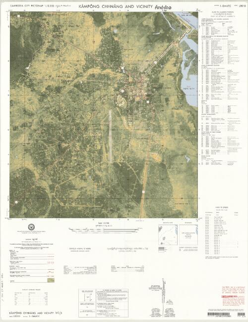Cambodia city pictomap 1:12,500. Kâmpông Chhnăng and vicinity [cartographic material] / prepared and published by the Defense Mapping Agency Topographic Center