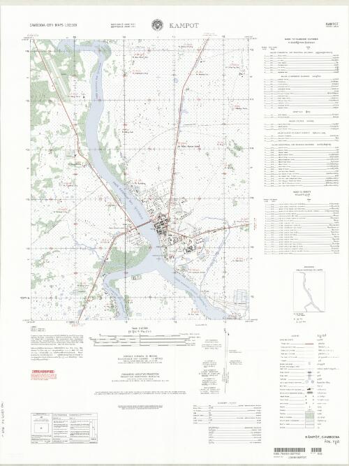 Cambodia city maps 1:12,500. Kampot [cartographic material] / prepared under the direction of CINCUSARPAC by the U.S. Amy Map Service, Far East