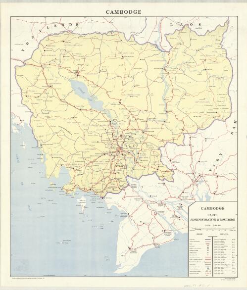 Cambodge, carte administrative & routiere [cartographic material]