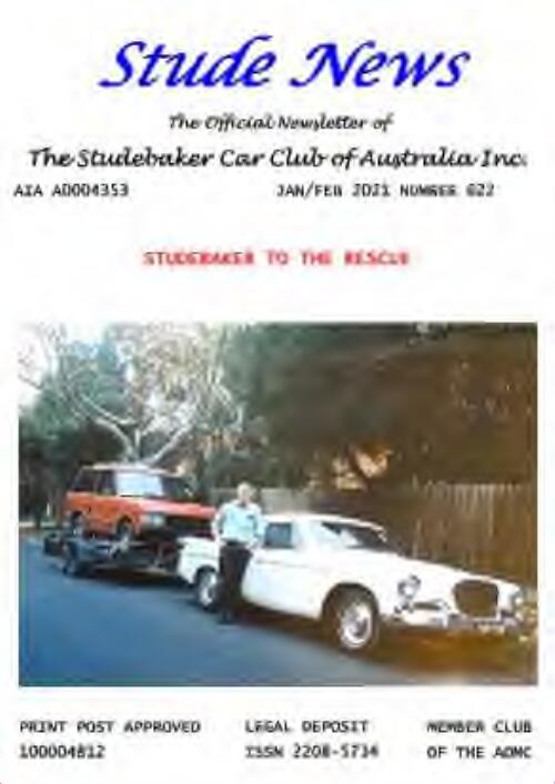 Stude news : the official newsletter of the Studebaker Car Club of Australia Inc
