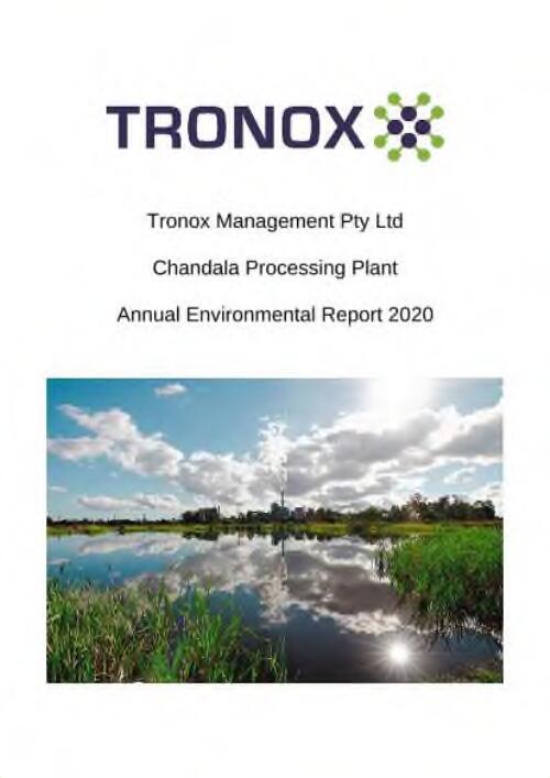 Chandala annual environmental report / Tiwest Joint Venture