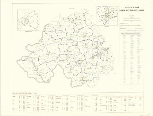Northern Ireland, local government areas : final district electoral areas - 1972 / Ordnance Survey of Northern Ireland